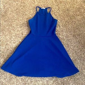 Royal blue mini dress
